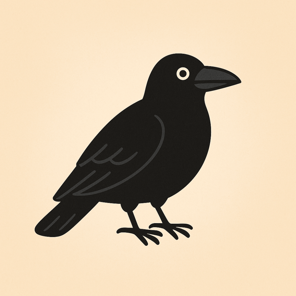 黒いカラスのイラスト